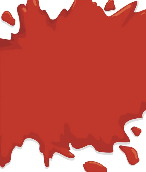 Splatter Vermelho Como Suco Vermelho Ketchup Sangue Estilo Cartoon Modelo —  Vetores de Stock