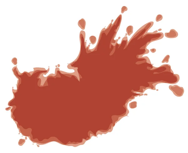 Splatter Vermelho Suco Líquido Com Algumas Gotas Isolado Sobre Fundo — Vetor de Stock