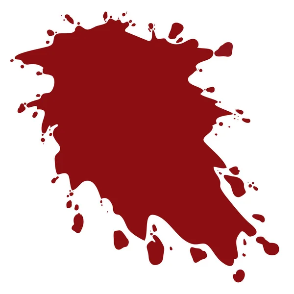 Красные Брызги Силуэт Капель Кровь Кетчуп Жидкость Изолированные Белом Фоне — стоковый вектор
