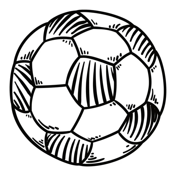 Outline Design Colorless Soccer Ball Ready Coloring Activities — Wektor stockowy