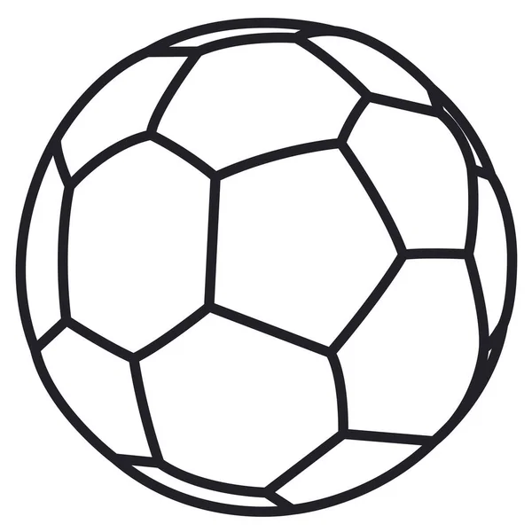 Vue Ballon Football Incolore Aux Contours Audacieux Prêt Colorer — Image vectorielle