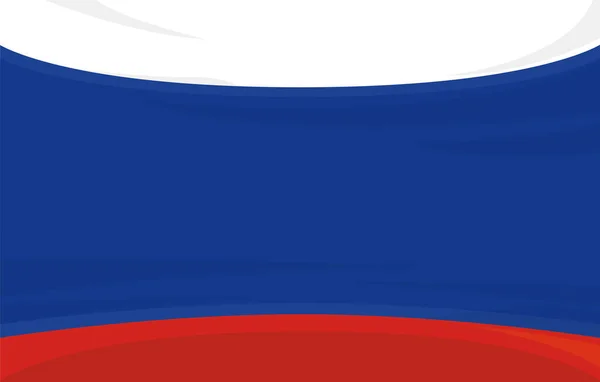 Russian Flag Concave Design Background Its Characteristic Colors White Blue — Stock vektor