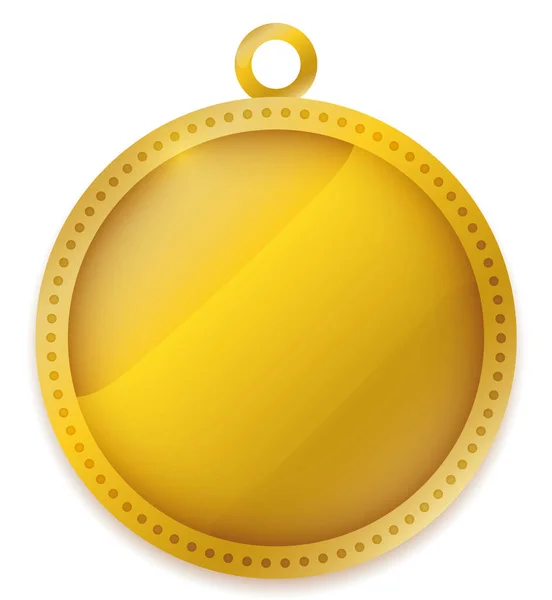 Sjabloon Ontwerp Als Gouden Medaille Met Veerring Ontwerp Met Verloop — Stockvector