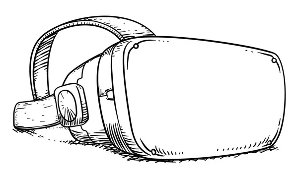 Sketch Hand Drawn Style Virtual Reality Head Set — Vettoriale Stock