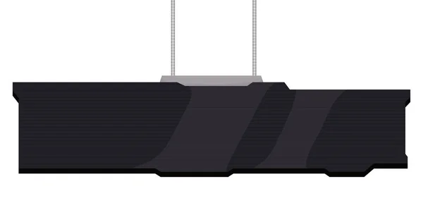 Digital Screen Template Black Colored Hanging Iron Panel Cords — ストックベクタ