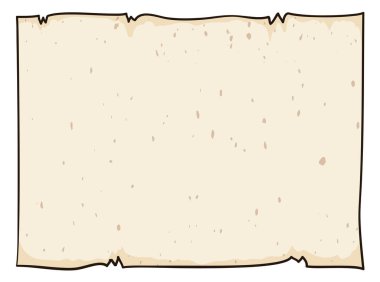 Scroll paper with empty space in cartoon style, isolated over white background.
