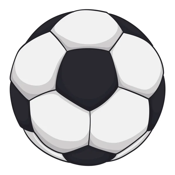 Tradiční Fotbalový Míč Kresleném Stylu Černé Bílé Barvy Izolované Přes — Stockový vektor