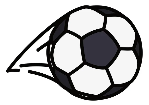 Ballon Football Rapide Avec Queue Vitesse Dans Style Plat Avec — Image vectorielle
