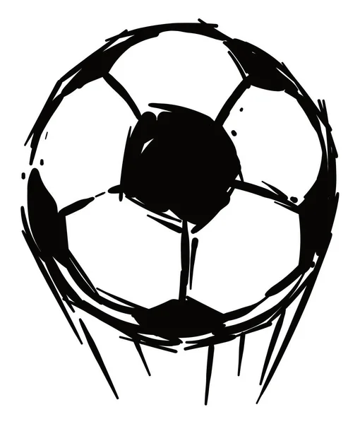 Balle Football Rapide Avec Des Lignes Vitesse Jetées Sommet Design — Image vectorielle