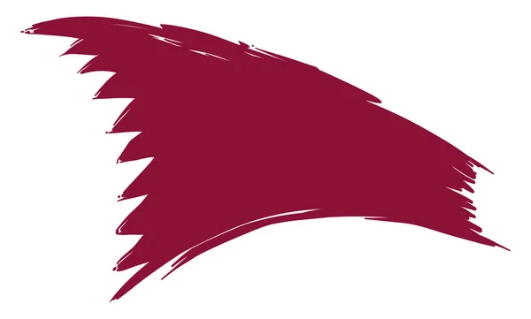 Pinceladas Tinta Marrom Com Forma Serrilhada Como Design Bandeira Qatar —  Vetores de Stock