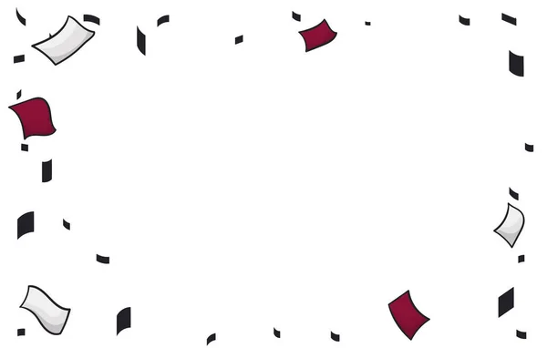 Modèle Bannière Avec Douche Confettis Aux Couleurs Marron Blanc Design — Image vectorielle