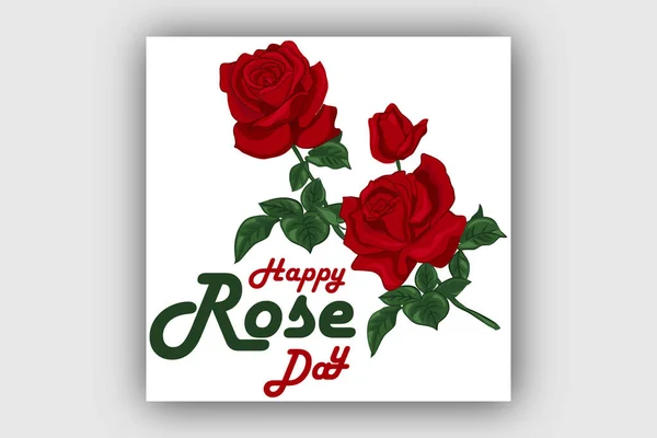Happy Rose Day Love — Stock Vector