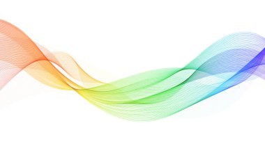 Soyut Renkli Dalga Çizgileri Arkaplanı