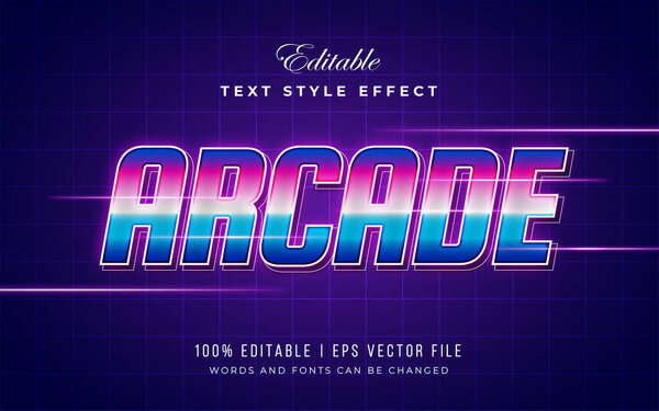 Modern vintage retrowave or synthwave editable text effect 80s retro text