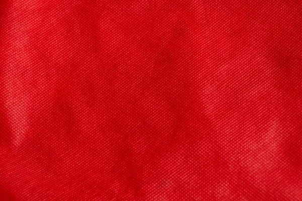 Colore Rosso Riciclabile Borsa Tessuto Texture Sfondo Foto Vicino — Foto Stock