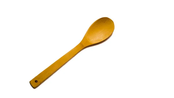 Wooden Spoon Isolated White Background — Stock Photo, Image