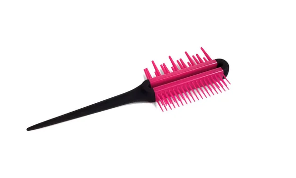 Pink Hairbrush Isolated White Background Cut Out — Stock Photo, Image