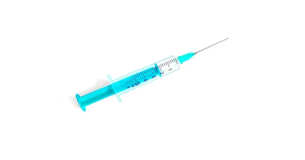 Medical Syringe Isolated White Background — Stock Photo, Image