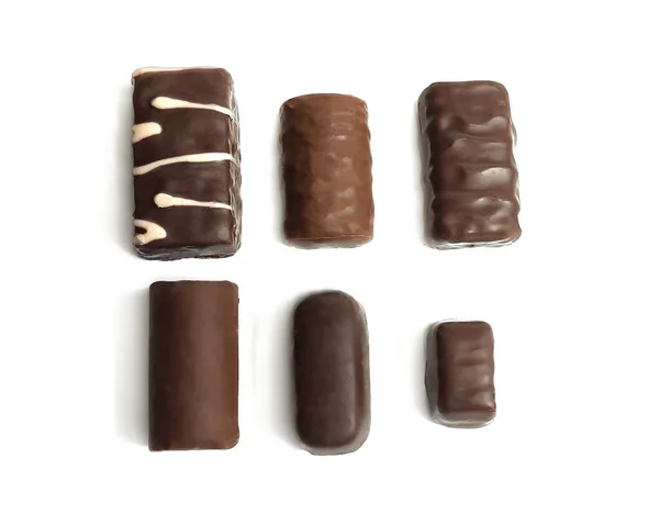 Chocolates Aislados Sobre Fondo Blanco — Foto de Stock