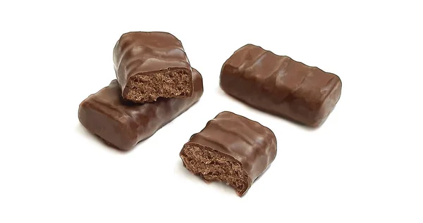 Beyaz Bir Arka Plan Üzerinde Izole Çikolatalar — Stok fotoğraf