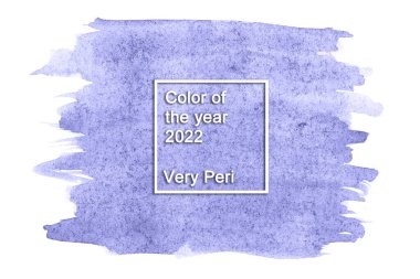 İzole edilmiş beyaz arka planda soyut suluboya resim el boyası. 2022 'nin arka planında suluboya çok moda. 2022 Yılı Rengi.