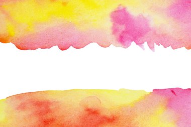 Soyut kırmızı pembe suluboya kağıdın sınırı grunge şablonları tasarımı için desenli, kopyalama alanı olan eski kart. Islak efekt elle çizilmiş tuval akvaryum arkaplanı