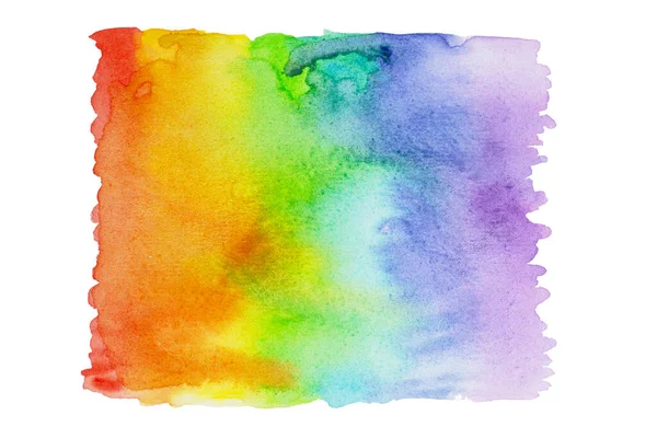 Abstract Rainbow Watercolor Paper Textured Illustration Grunge Templates Design Cartão — Fotografia de Stock