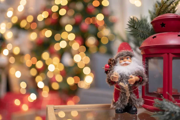Kerstversiering Thuis Kerstmis Nieuwjaarsviering Voor Feest Vakantie Rechtenvrije Stockfoto's