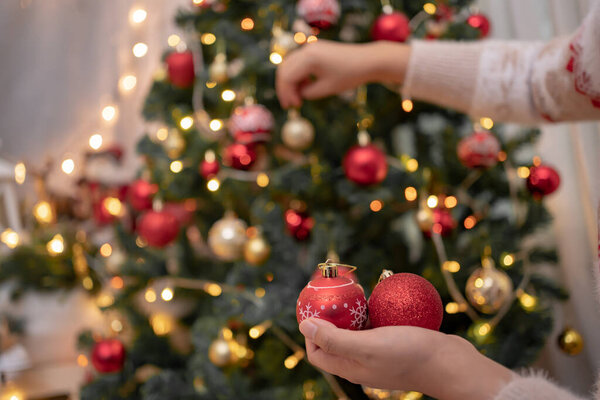 Woman Gift Present Christmas New Year Party Home Stock Picture
