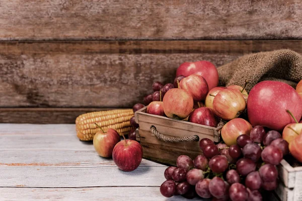 Colheita Outono Época Outono Com Frutas Vegetais Fotos De Bancos De Imagens