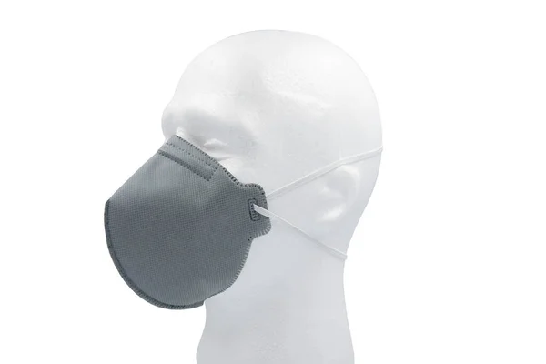 N95 Profesjonalna Medyczna Maska Antywirusowa Białym Tle — Zdjęcie stockowe