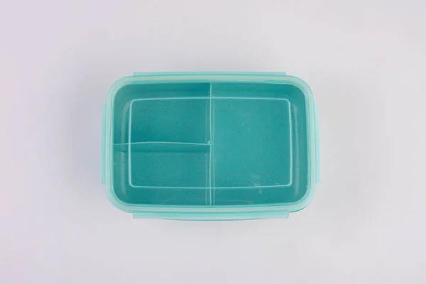 Beyaz arka plan üzerinde plastik gıda taşıyıcı