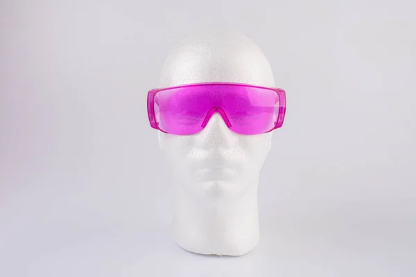 Roze Zonnebril Geïsoleerd Witte Achtergrond — Stockfoto