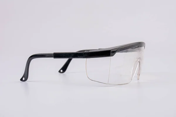Oude Vuile Veiligheidsbril Wit — Stockfoto