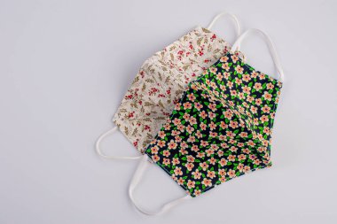 DIY (Do it yourself) face medical mask isolated on white.