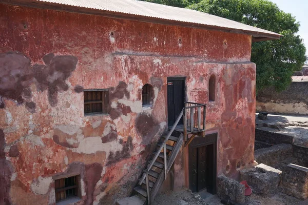 Bâtiment Rouge Intérieur Fort Jesus Mombasa Kenya — Photo