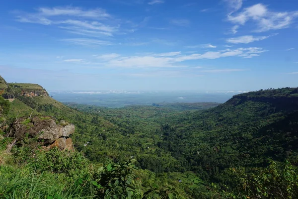 Vista Desde Parque Nacional Monte Elgon Hacia Las Llanuras Oeste — Foto de Stock