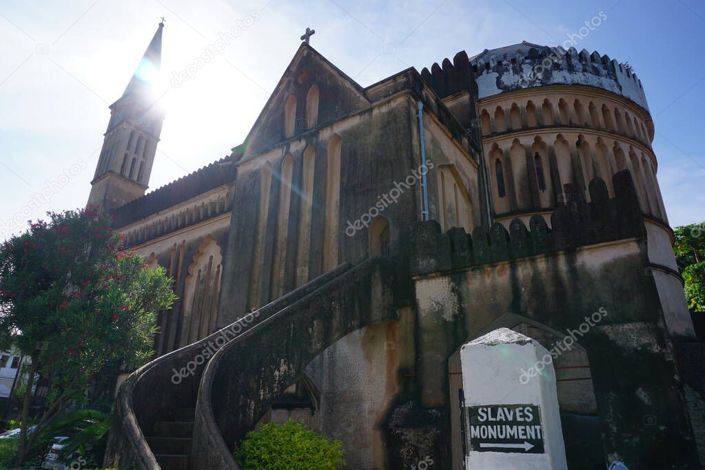 The old anglican cathedral in Stone Town, Zanzibar, Tanzania 2021
