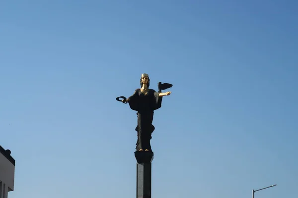 Statue Sveta Sofia Sur Place Sainte Nedelya Sofia Bulgarie 2021 — Photo