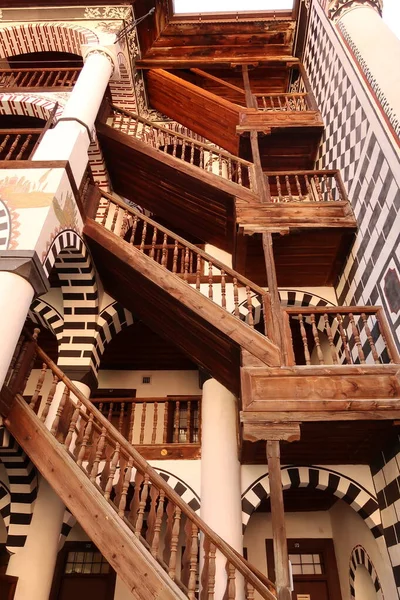 Vue Sur Les Nombreux Escaliers Menant Partie Résidentielle Monastère Rila — Photo