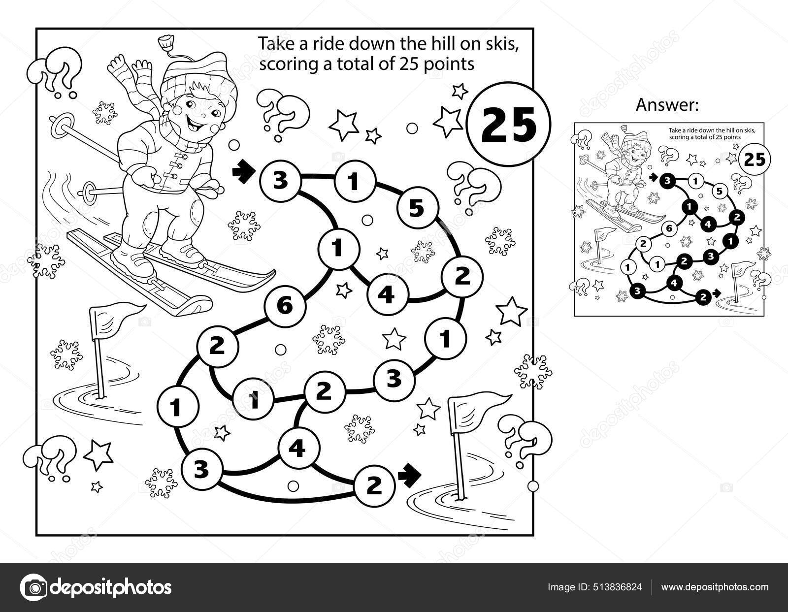 Vetores de Jogo De Números Para Crianças Desenho De Página Contorno De Um  Garoto De Desenho Animado Com Uma Bola De Futebol Livro De Colorir Para  Crianças e mais imagens de Bola