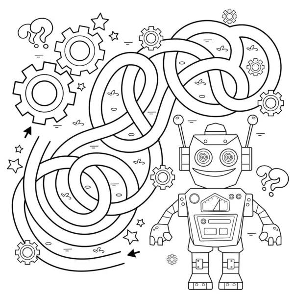 Labirinto Ou Labirinto Jogo. Puzzle. Coloring Page Outline De Desenho  Animado Alienígena Com Telescópio. Espaço. Livro De Colorir Para Crianças.  Royalty Free SVG, Cliparts, Vetores, e Ilustrações Stock. Image 176820861