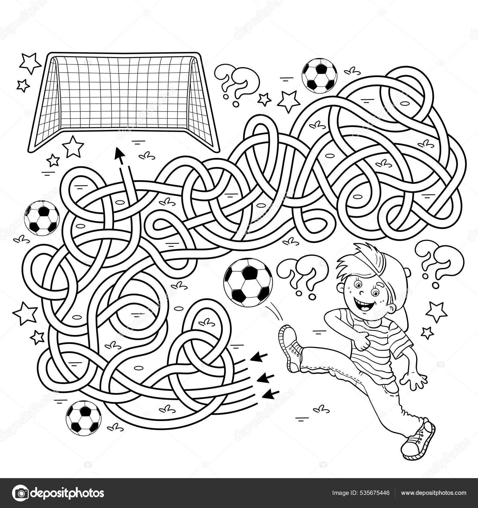 Vetores de Esboço De Página De Coloração De Gato De Desenho Animado Jogando Futebol  Jogo De Futebol Livro De Colorir Para Crianças e mais imagens de Animal -  iStock