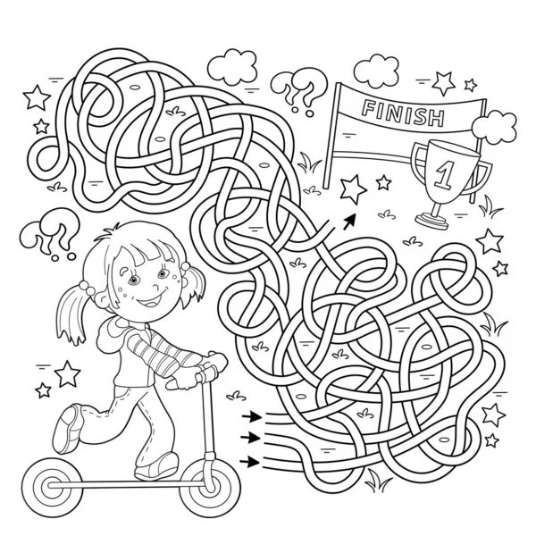 Labirinto Labirinto Jogo Para Crianças Pré Escolares Puzzle Estrada  Inclinada imagem vetorial de Oleon17© 355267070