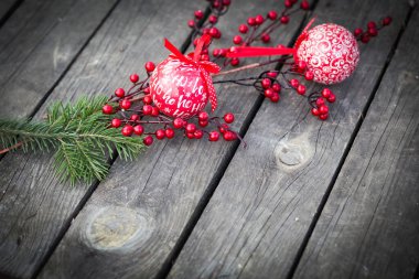 Noel ağacı süslemeleri Kış arkaplanı