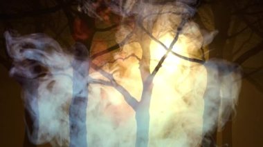 Halloween spooky smoke background