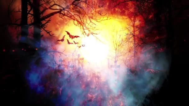 Halloween Spooky Smoke Background — стоковое видео