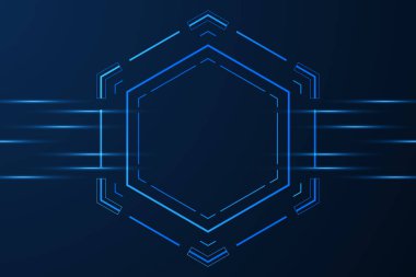 Vektör bilim kurgu altıgen geleceksel model, yenilik gelecekteki teknoloji arka planı,