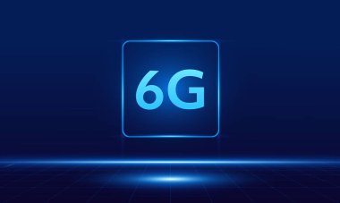 Teknoloji kavramı 6G mobil ağ, yeni nesil telekomünikasyon, yüksek hızlı mobil internet,