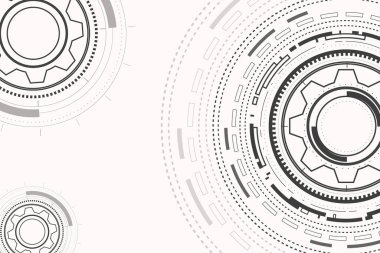 dijital teknoloji ve mühendislik, dijital telekomünikasyon konsepti, yüksek teknoloji, fütüristik teknoloji arka planı, vektör illüstrasyonu.